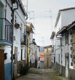 Calles de Henán Perez, en Sierra de Gata